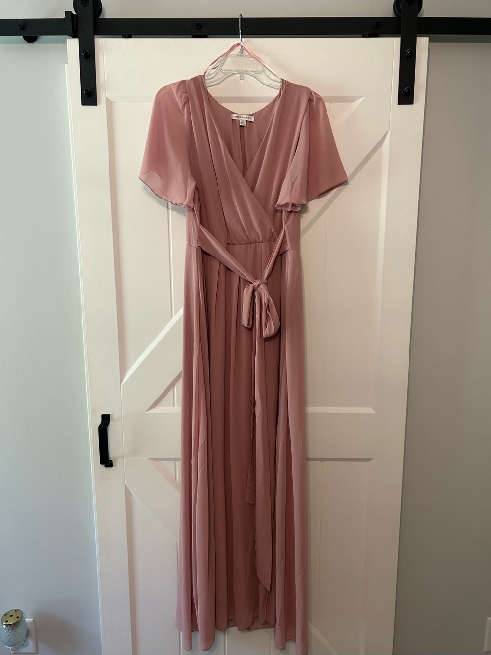Women’s Wrap Maxi Dress - Blush Pink